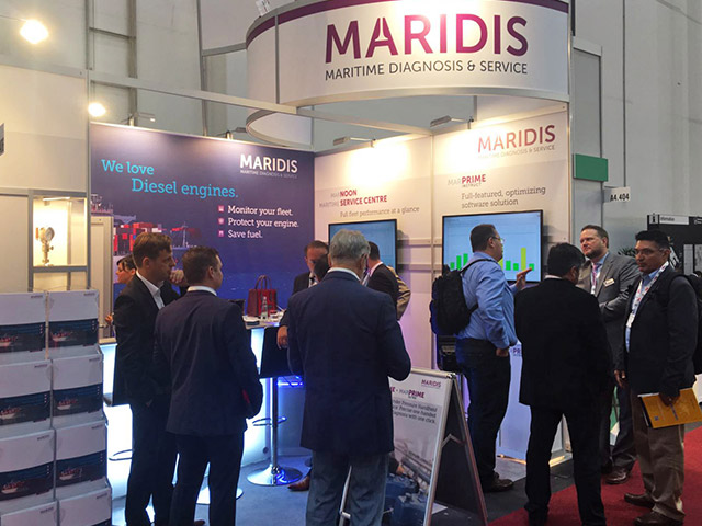 Highly professional audience at the MARIDIS stand  during the SMM trade fair in Hamburg.